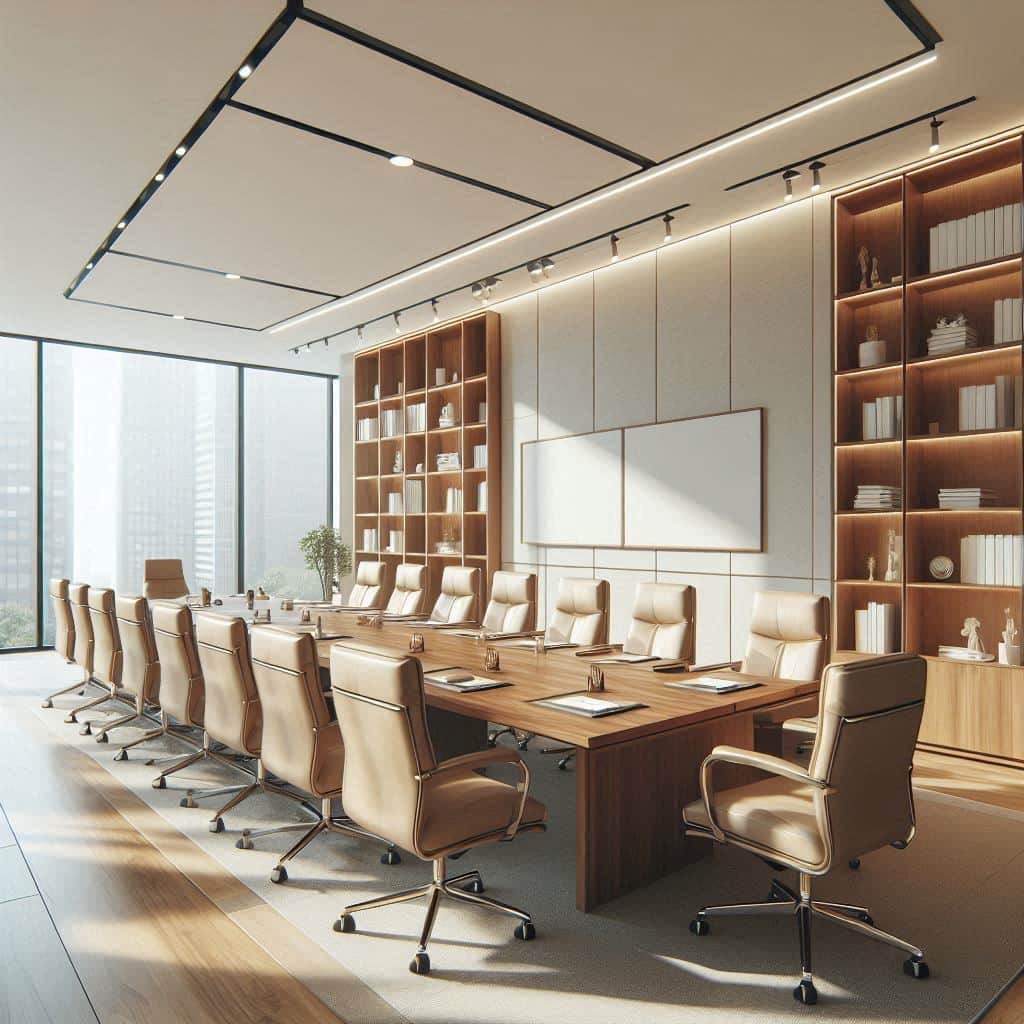写字楼办公小型设计工作室首批接待大型客户前背景灯光及装饰是谁协调更新